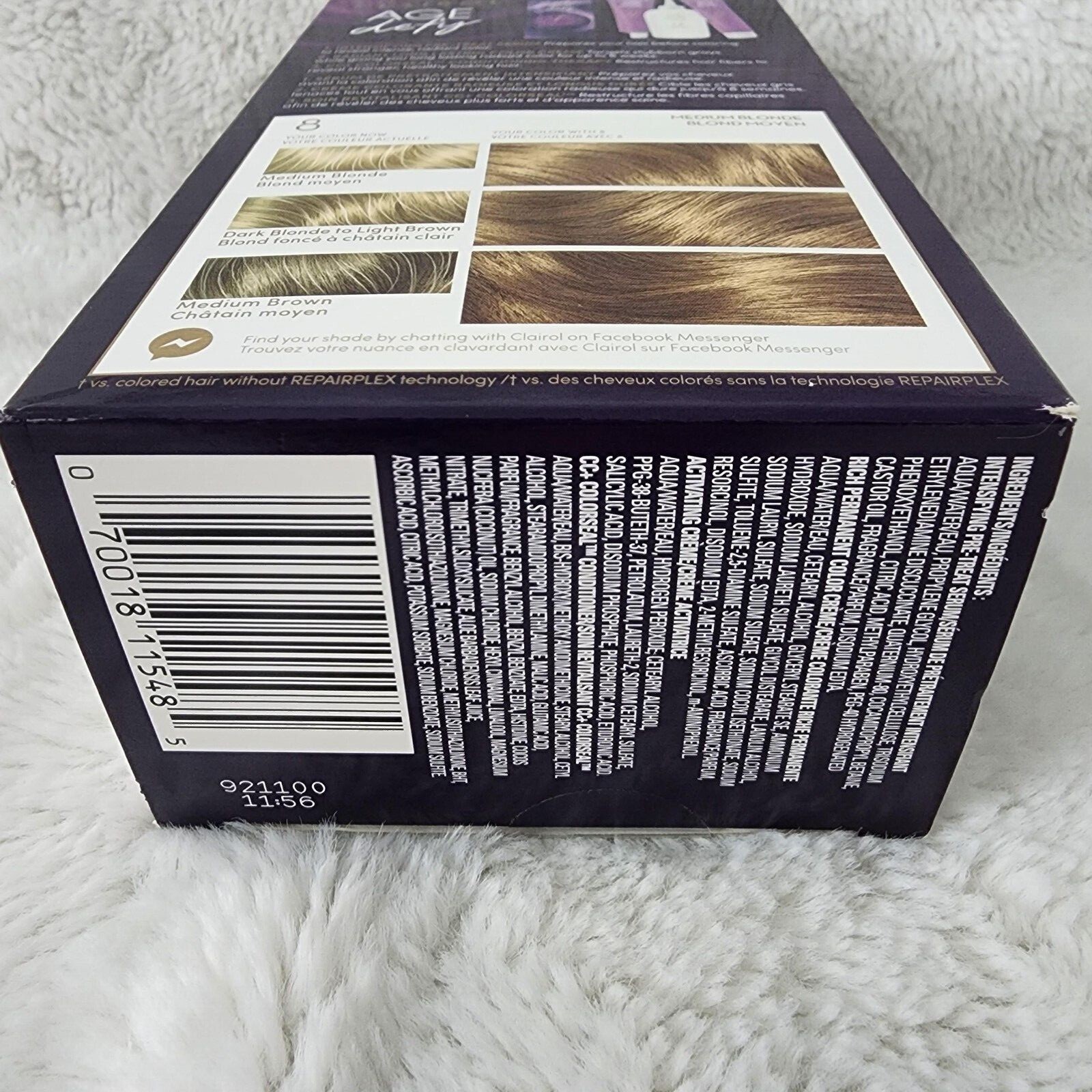Clairol Age Defy Expert Collection, 8 Medium Blonde Perm Hair Color Dye
