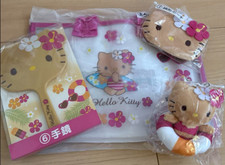SANRIO Suntan Kitty Summer vacation Tote bag Plush mascot Pouch bag Mirror 4 set