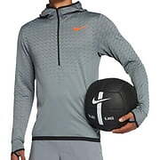 Camiseta de entrenamiento Dri-Fit ligera para hombre Nike sudadera con capucha con media cremallera (XLarge, gris) $150 - Imagen 2 de 2