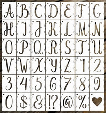 Letter Stencils, 42PCS Large Alphabet Stencils Letters, Reusable Spray Paint, Pl