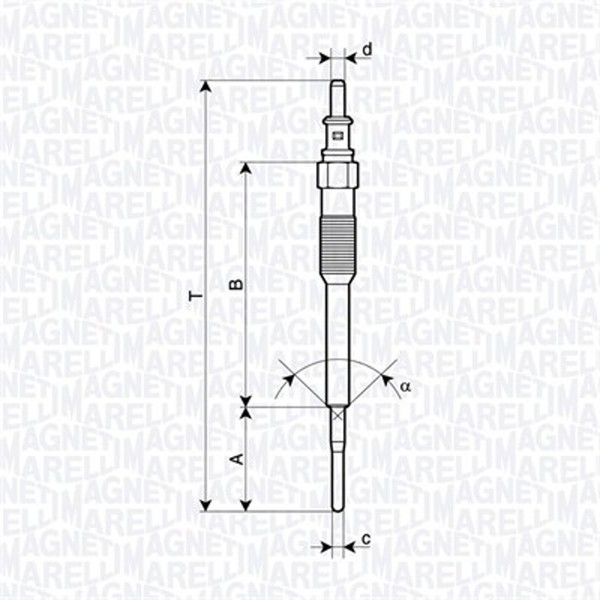 GlüHkerze Magneti Marelli 062900136304 FüR 451 Fortwo M10X1 Smart 7V Cdi 301 401-image