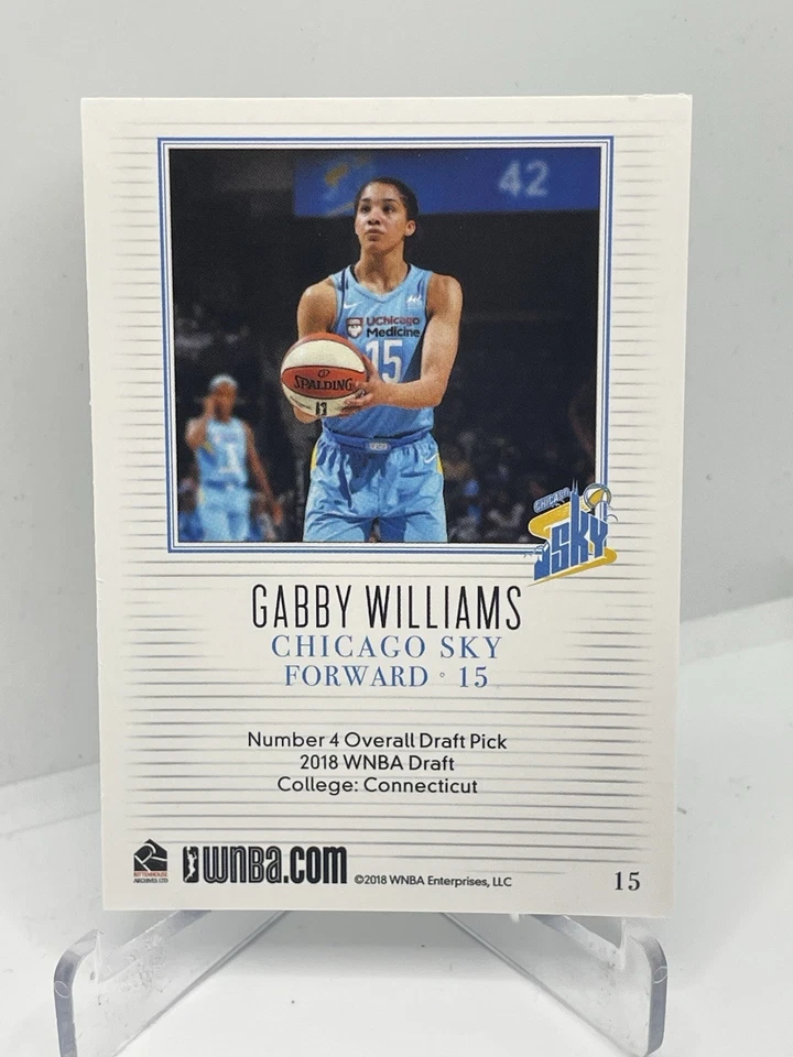 2018 Rittenhouse WNBA - Gabby Williams #15 Rookie RC  /500 - Image 2 of 2