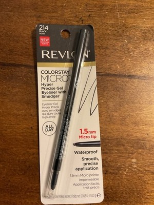 Revlon ColorStay Micro  Hyper Precision Gel Eyeliner, 214 Black, 0.002 oz