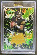 2025 Wild Card Splat Hobby Jumbo Ben Roethlisberger Yellow Lava Foilboard #7/7