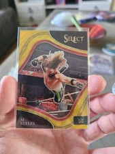 2022 Panini Select WWE AJ Styles Gold Wave Ringside Prizm #3/10