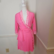 Intimo Robe Small Medium Womens Mesh Pink Lace Fairy Grunge Coquette Romantic
