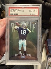 1998 FINEST #121 PEYTON MANNING RC Rookie Card COLTS HOF PSA 10. rookie card picture
