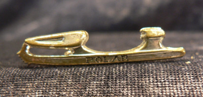 SKATES to screw under or buckle, POLAR brand? figurl. brooch