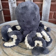 Jellycat INKY Octopus Black Dark Gray Soft Plush Stuffed Animal Toy Clean