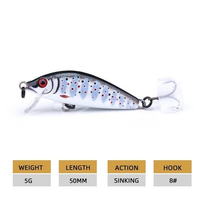 Fangen Sie schnell mehr Fische! 5g Sinking Minnow Jerkbait - Ultra Realistischer Köder
