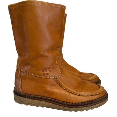Salamander Mid Calf Boots Mens 12 Brown Leather Wool Lined Winter Outdoor Warm