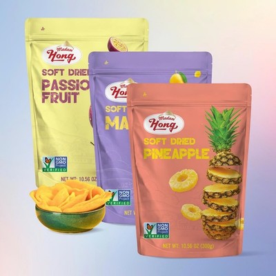 Soft Dried Fruit Combo (Mango, Passion Fruit & Pineapple)   3 Pack 300g (31.7oz)