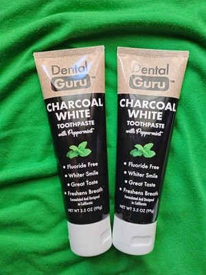 Dental Guru Charcoal White Toothpaste with Peppermint Fluoride Free