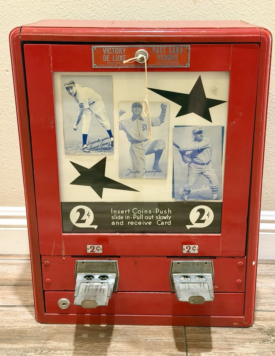 1940's-1950's Exhibit Supply Co. Baseball Card Vending Machine
