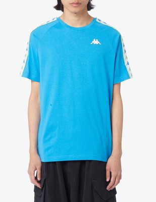  Freizeit T-shirt HERREN Kappa Banda 222 Blau COENI SLIM Baumwolle stretch 