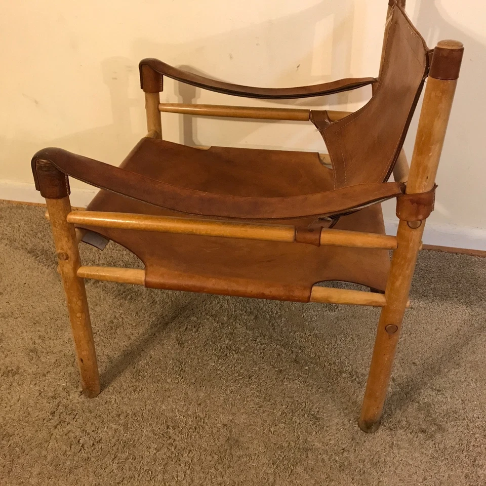 Vintage Arne Norell MCM Mid Century Modern Leather Sirocco Safari Chair - Image 3 of 4