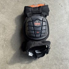 Ergodyne Flooring Knee Pad Non-Slip Rubber Cap Grip, Injected Gel Pu Foam Black