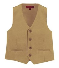 Boy's 4 Button Formal Suit Vest 18 Khaki