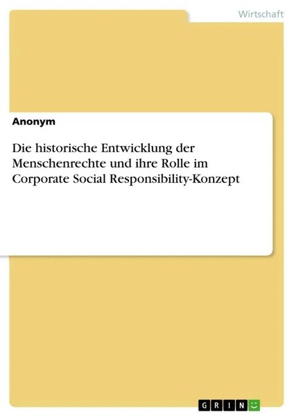 Anonymous | Die Historische Entwicklung Der Menschenrechte Und Ihre Rolle Im...-image