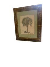 Monkey and Palm Tree Framed & Matted Print by Dianne Krumel