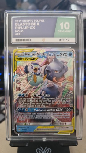 Blastoise & Piplup-GX graded ACE 10 for sale on eBay