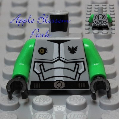 NEW Lego Minifig Gray TORSO w/Green - Galaxy Squad Chuck Body Armor Upper 70704