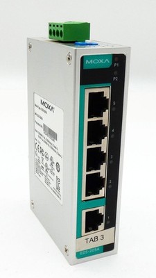 MOXA EDS-205A EDS205A 12/24/48VDC 0,25A Rev. 2.0.1 EtherDevice Switch -used-