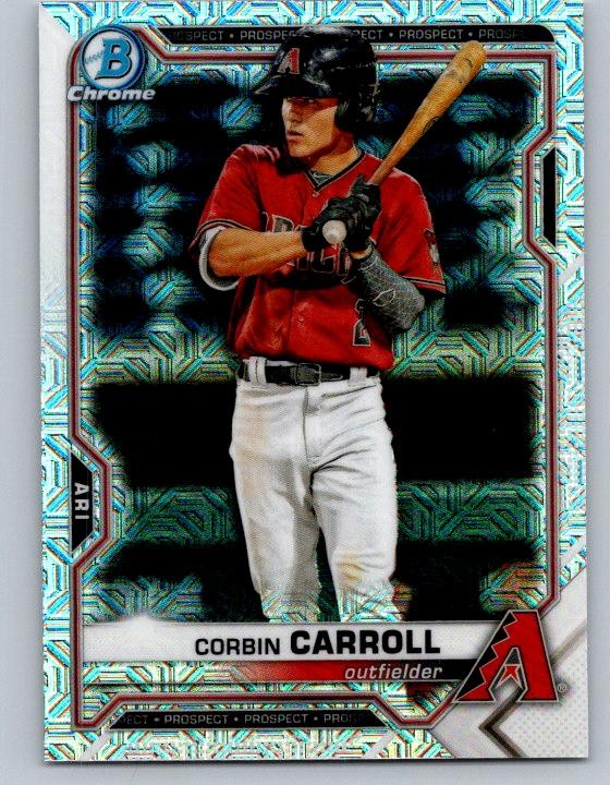 2021 Bowman #BCP-142 Corbin Carroll Chrome Prospects Mojo Refractor