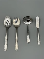 Chapel Hill Superior Stainless 4 Pc Serving Fork Slotted Spoon Ladle Butter VTG