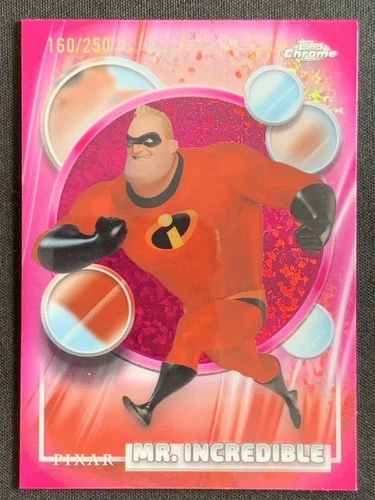 Mr. Incredible 2026 Topps Chrome Disney Pink Mini Diamond Refractor /250 #126