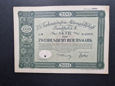 I. G.  Farbenindustrie AG  200 RM 1925 Frankfurt am Main #450633