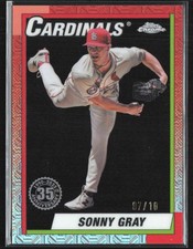 Sonny Gray 2025 Topps Chrome 1990 Silver Pack Black Refractor /10 #T90C-73 St.