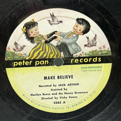 Jack Arthur   Make Believe 7'' Record Peter Pan Children's 78 RPM