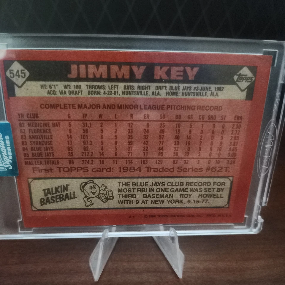 2024 Topps Archives Signature Series Jimmy Key On-card Auto Toronto Blue Jays Foto 2 de 4