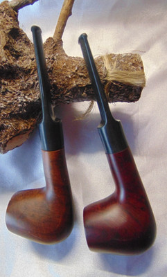Tabakpfeifen 2er Set Walnuss, Walnusspfeifen gerade 2 Stück B-Ware NEU