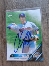 Chad Pinder Signed 2016 Topps Pro Debut Baseball Card #182 Athletics