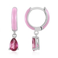 Ohrringe Aus Sterlingsilber Mit Rosa Topas-Tropfen