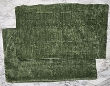 Accent Pillow Covers Set Of 2 Green Microfiber Velvety Soft Rectangle Zip...