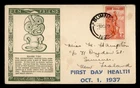 DR WHO 1937 NEW ZEALAND FDC HEALTH STAMP SEMI POST SUMNER M78752