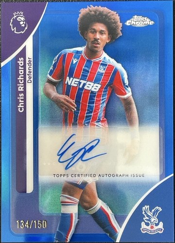 2026 Topps Chrome Premier League EPL Chris Richards Auto Green