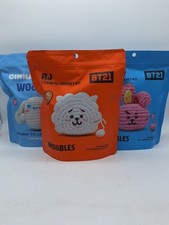 3 The Woobles BT21 Cooky RJ Cinnamoroll Learn To Crochet Kit For Beginners