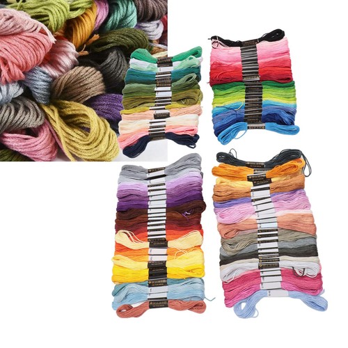 100 Skeins Embroidery Thread 6 Strands Bright Rich Colors Embroidery Floss For - Picture 11 of 12