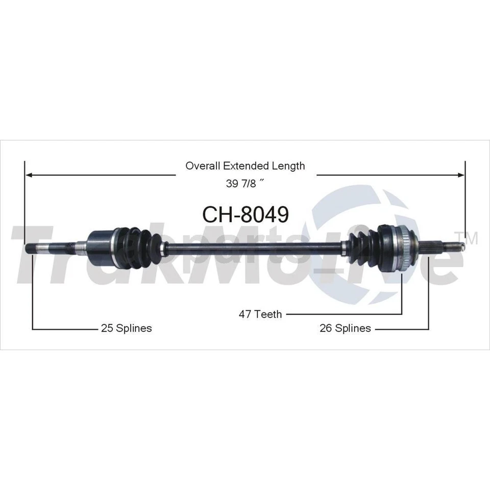 2 ejes delanteros TrakMotive CV eje articulado para Dodge Shadow 1989 1988 1987 Foto 3 de 3