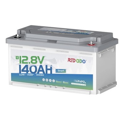 Redodo 12V 140Ah H190 LiFePO4 Lithium Batterie, Bluetooth, Wohnmobil, Camping