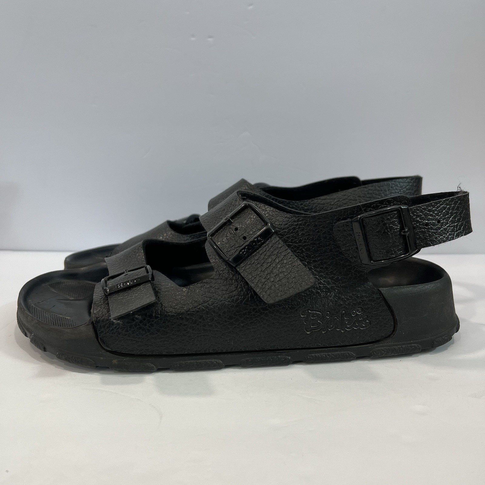 APL Sandali Birkenstock Slingback tutti in gomma neri con fibbia 44 EU uomo 11 Birkis