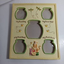Disney Baby Photo Frame Winnie The Pooh My First Day, Steps, Bath, Smile Picture