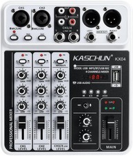 Professional 4-Channel DJ Audio Mixer, Bluetooth Sound Board With USB MP3 Input
