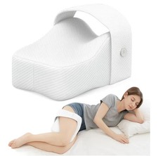 Knee Pillow for Side Sleepers, Large Comfortable Memory Foam Leg Pillow for Side