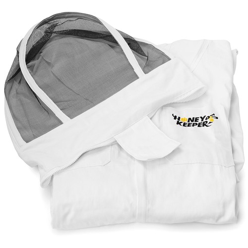 Professional Cotton Full Body Beekeeping Suit w/ Supporting Veil Hood - Large - 第 5/6 張圖片