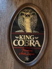 King Cobra Mirror Malt Liquor Anheuser Busch Beer Bar Sign 1986 Vintage 15 x 23